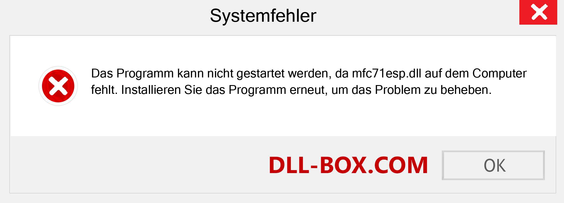 mfc71esp.dll-Datei fehlt?. Download für Windows 7, 8, 10 - Fix mfc71esp dll Missing Error unter Windows, Fotos, Bildern